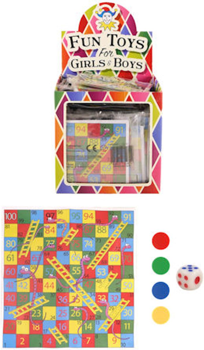 72 STUKS |Snake & Ladders Spel in Traktatiebox (Traktatie /Uitdeelcadeautjes)